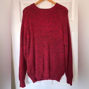 Cozy Red Sweater 100% Acrylic - Men’s Medium